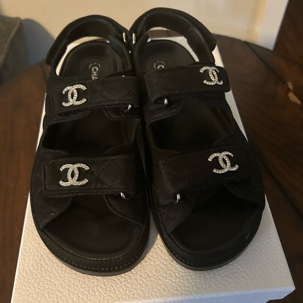 Chanel Velcro Dad Sandals